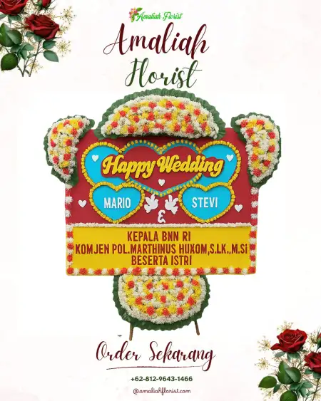 Papan Bunga Pernikahan Lohong